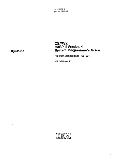GC27-6992-0_HASP_II_Version_4_System_Programmers_Guide_Sep76