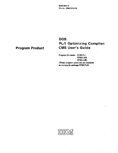 SC33-0051-0_DOS_PLI_Compiler_CMS_Users_Guide_Mar76