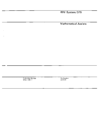SA22-7094-1_System_370_Mathematical_Assists_Dec84