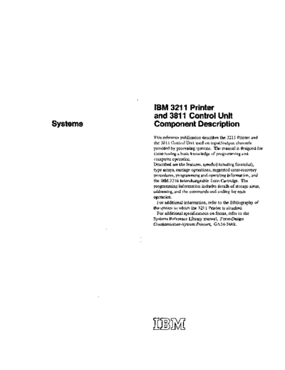 GA24-3543-0_3211_Printer_and_3811_Control_Unit_Component_Description_Jun70