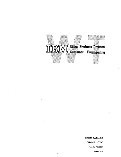 PCE-008-1_Parts_Catalog_Selectric_Model_71x_72x_Aug70