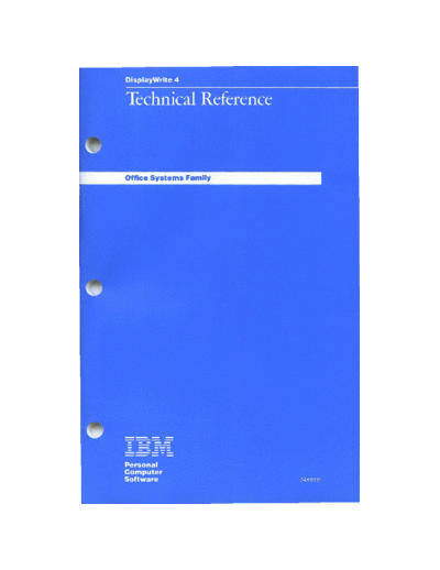 74X9315_DisplayWrite_4_Technical_Reference_Aug86