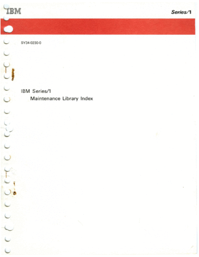 SY34-0230-0_Series_1_Maintenance_Library_Index_Sep81