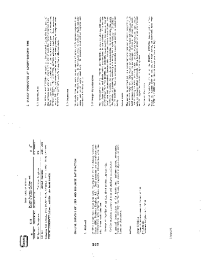 B588 Online Surveys of User and Employee Data; Tolaba
