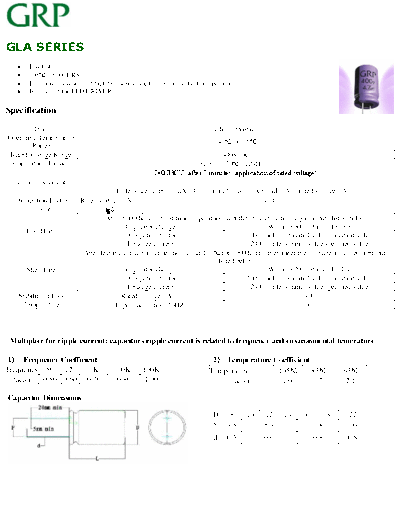 GRP [radial thru-hole] GLA Series