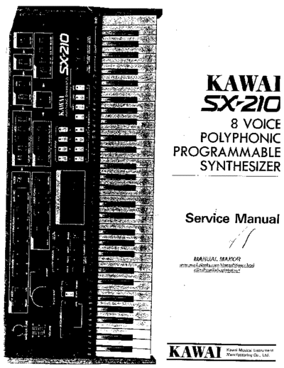 Kawai SX-210 Service Manual
