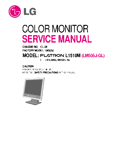 MONITOR+LCD+LG+LM505J,+L1510M+CHASSIS+CL-38