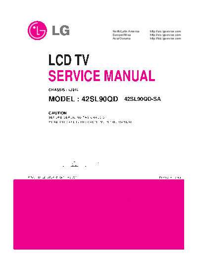 TV LG LEDTV 42SL90QD-SA