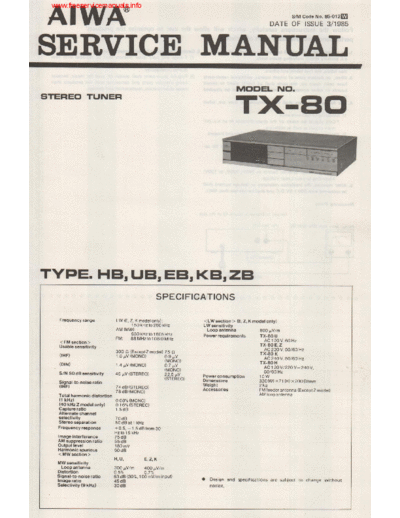 tx-80 aiwa