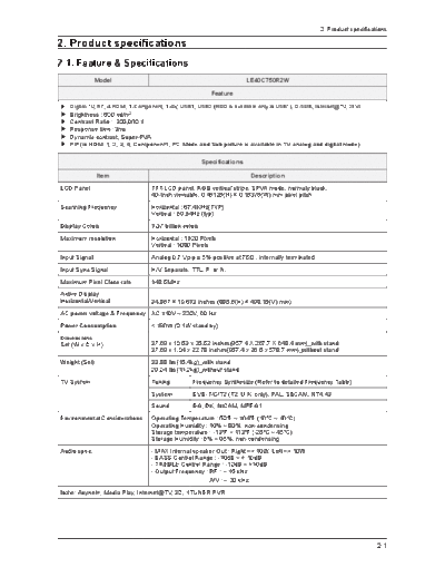 Product Specification