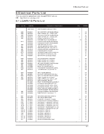Electrical Part List