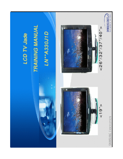 Samsung LN26B360C5DXZA Training Book
