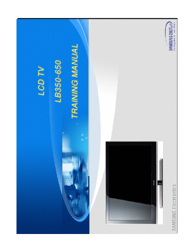 Samsung LN52B630N1FXZC Training Book