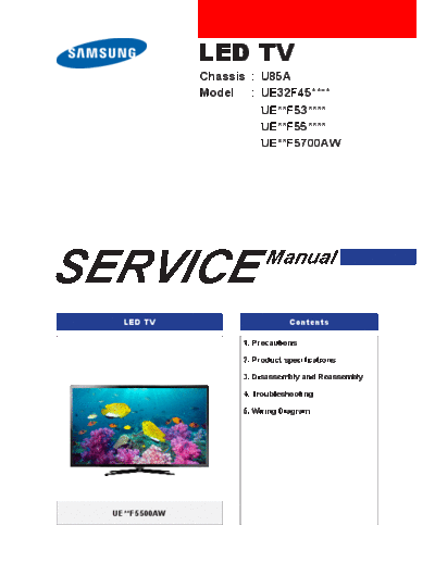 samsung+ue40F5500+chassis+u85a