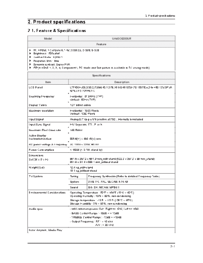Product Specification