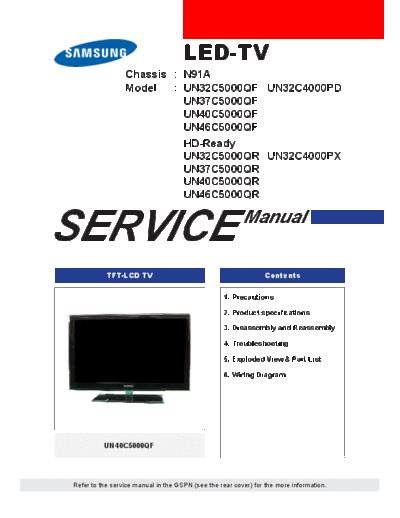 Samsung+UN32-37-40-46-C5000QF+R+32C4000PX-PD+chassis+N91A+LED