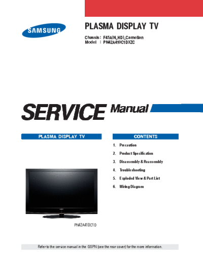 Samsung+PN42A410C1DXZC+Chassis+F45A(N_HD)_Carnelian