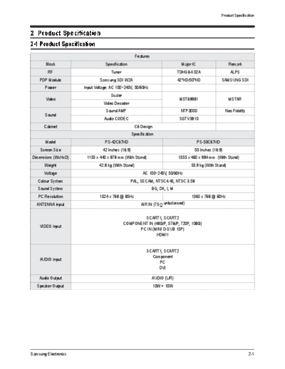 Product Specification