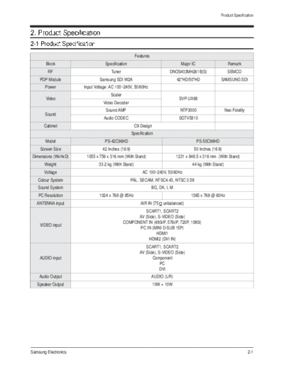 Product Specification
