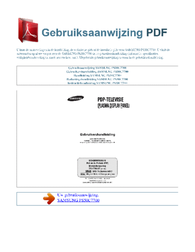 gebruiksaanwijzing-SAMSUNG-PS50C7700-N