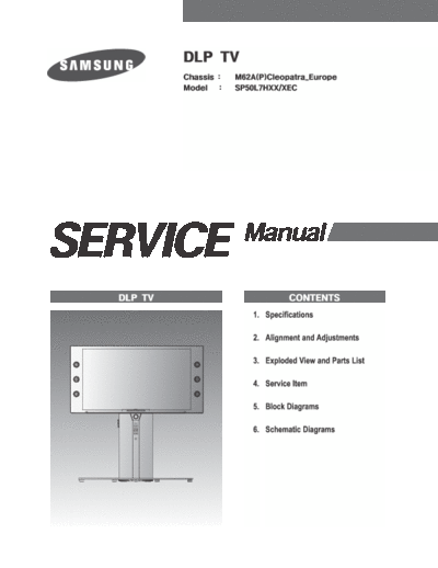 SAMSUNG_SP50L7HXX_XEC_Chassis_M62A(P)Cleopatra_Europe_SvcMan