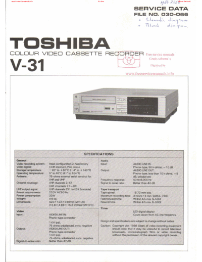 toshiba_v-31_service_data