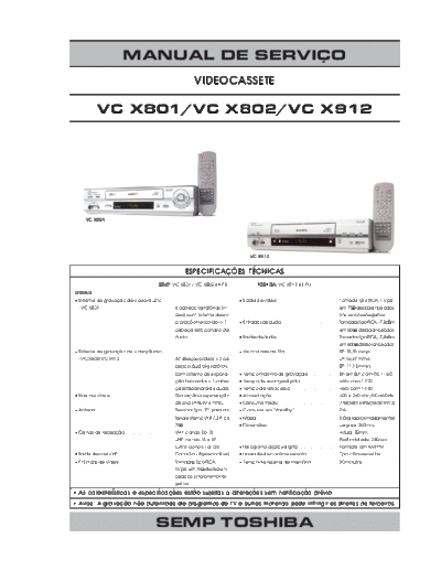 Semp+Toshiba+VCX+801,+VCX802,+VCX912