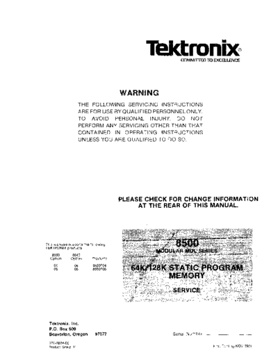 070-3924-00_8500_MDL_Series_64K_128K_Static_Program_Memory_Svc_Nov81