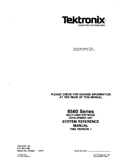 070-3941-00_8560_System_TNIX_Version_1_Mar83