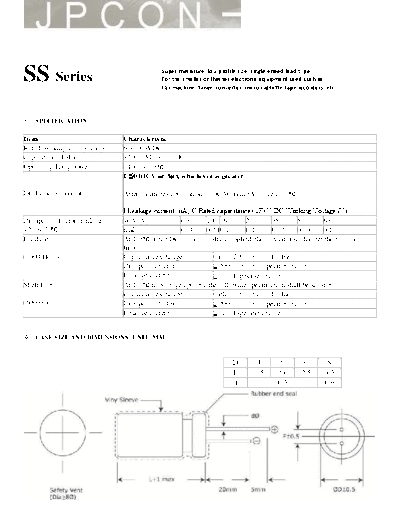 JPCON [radial thru-hole] SS Series Series