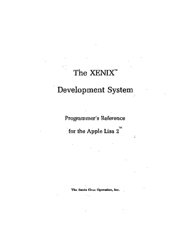 XENIX_Lisa_2_Programmers_Reference