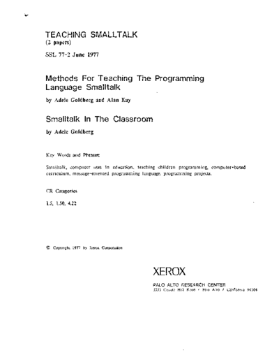 SSL-77-2_Teaching_Smalltalk
