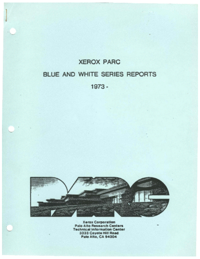 Xerox_PARC_Blue_and_White_Series_Reports_1973-_May90