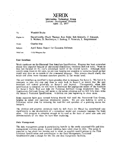 19770415_April_Status_Report_For_Common_Software