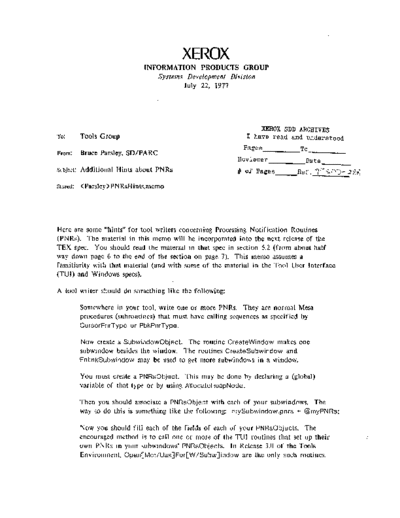 19770722_Additional_Hints_about_PNRs