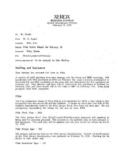 19780215_Pilot_Status_Report_For_February_78