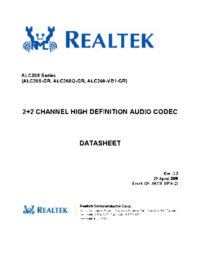 ALC268_DataSheet_1.3