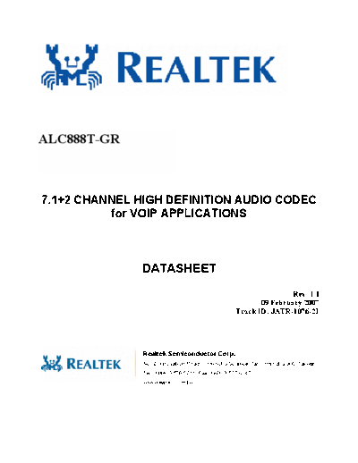 ALC888T_DataSheet_1.1
