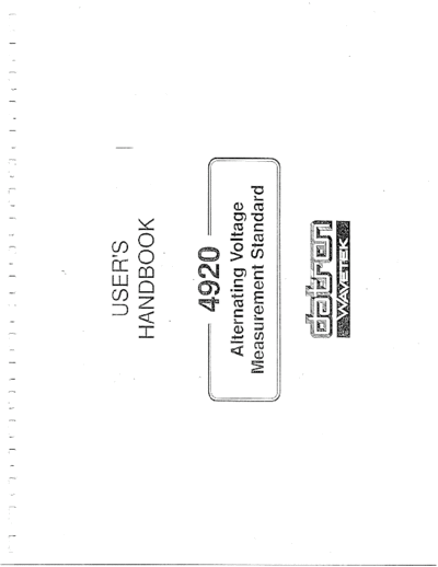 Datron_Wavetek_4920_AVMS_Users