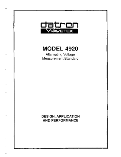 Datron_Wavetek_4920_Design