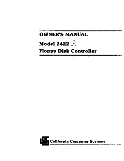 CCS_2422B_Floppy_Controller_May81