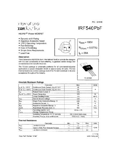irf540pbf