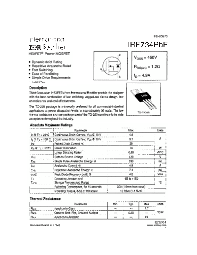 irf734pbf