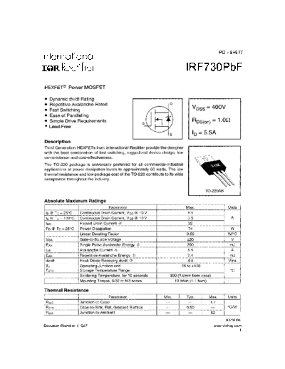irf730pbf