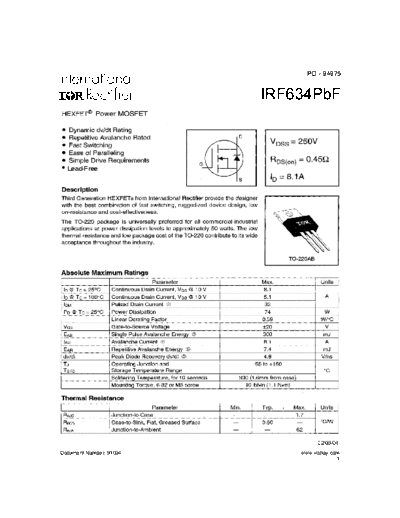 irf634pbf