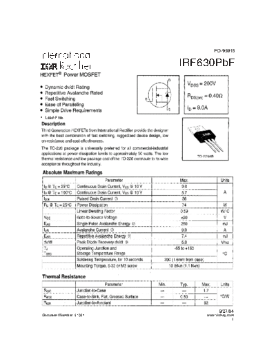 irf630pbf