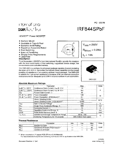 irf644spbf