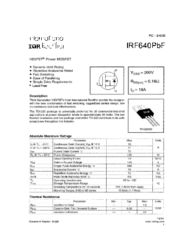 irf640pbf