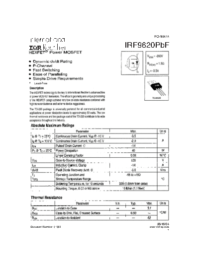 irf9620pbf