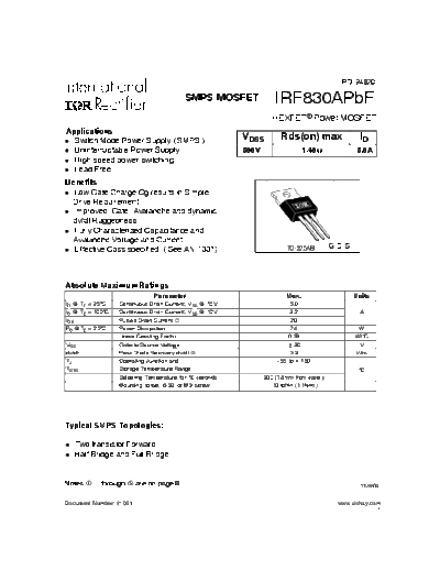 irf830apbf